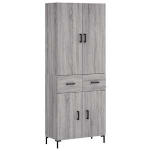 Skříň highboard šedá sonoma 69,5 x 34 x 180 cm kompozitní dřevo - obrázek 2