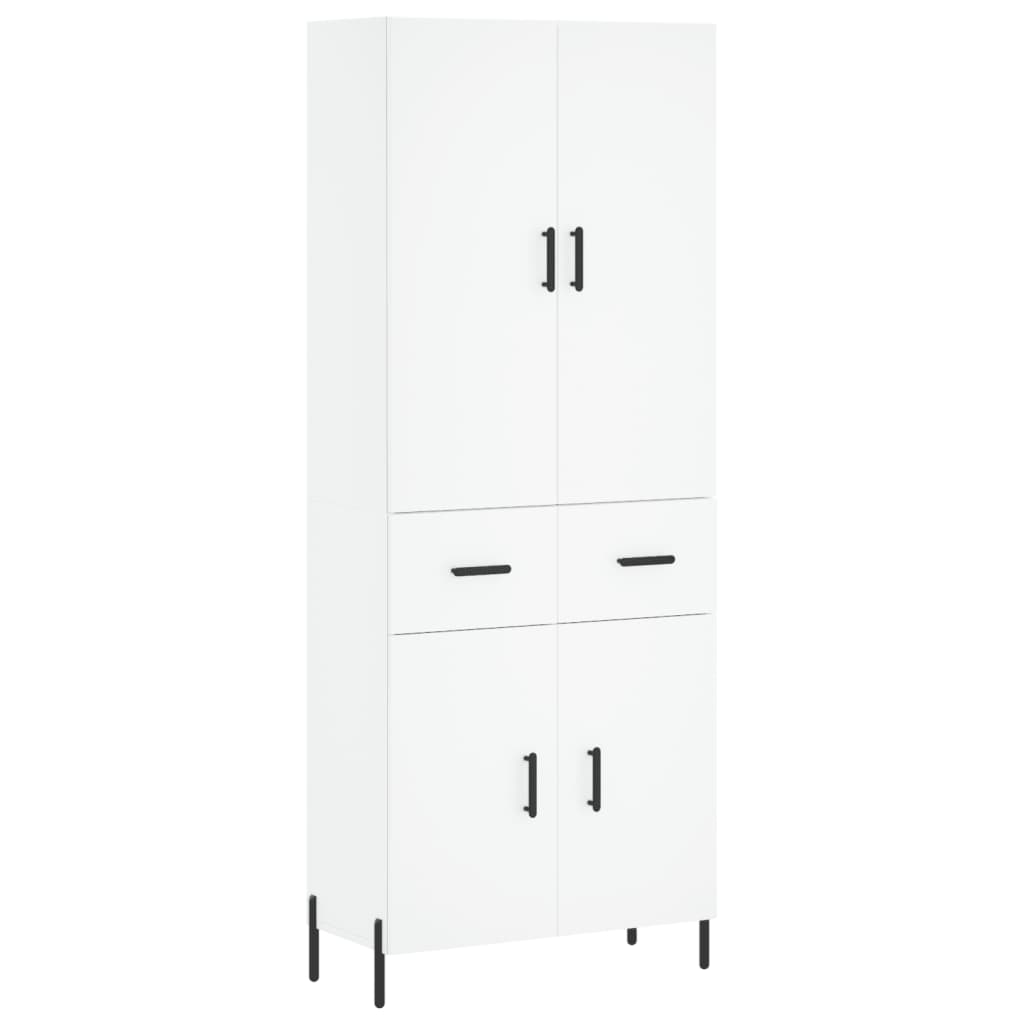 vidaXL Skříň highboard bílá 69,5 x 34 x 180 cm kompozitní dřevo