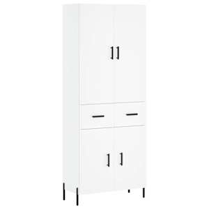 Skříň highboard bílá 69,5 x 34 x 180 cm kompozitní dřevo - obrázek 2
