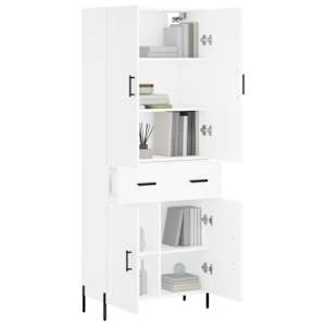 Skříň highboard bílá 69,5 x 34 x 180 cm kompozitní dřevo - obrázek 3
