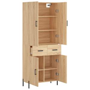 Skříň highboard dub sonoma 69,5 x 34 x 180 cm kompozitní dřevo - obrázek 4
