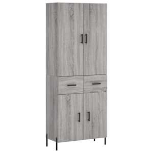 Skříň highboard šedá sonoma 69,5 x 34 x 180 cm kompozitní dřevo - obrázek 2