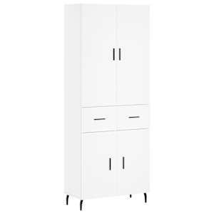 Skříň highboard bílá 69,5 x 34 x 180 cm kompozitní dřevo - obrázek 2