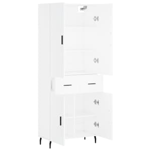 Skříň highboard bílá 69,5 x 34 x 180 cm kompozitní dřevo - obrázek 4