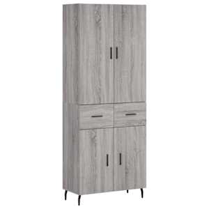 Skříň highboard šedá sonoma 69,5 x 34 x 180 cm kompozitní dřevo - obrázek 2
