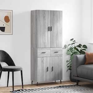 Skříň highboard šedá sonoma 69,5 x 34 x 180 cm kompozitní dřevo - obrázek 1