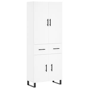Skříň highboard bílá 69,5 x 34 x 180 cm kompozitní dřevo - obrázek 2