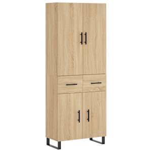 Skříň highboard dub sonoma 69,5 x 34 x 180 cm kompozitní dřevo - obrázek 2