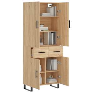 Skříň highboard dub sonoma 69,5 x 34 x 180 cm kompozitní dřevo - obrázek 3