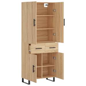 Skříň highboard dub sonoma 69,5 x 34 x 180 cm kompozitní dřevo - obrázek 4
