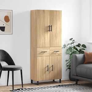 Skříň highboard dub sonoma 69,5 x 34 x 180 cm kompozitní dřevo - obrázek 1