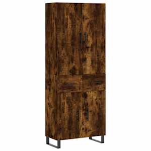 Skříň highboard kouřový dub 69,5 x 34 x 180 cm kompozitní dřevo - obrázek 2