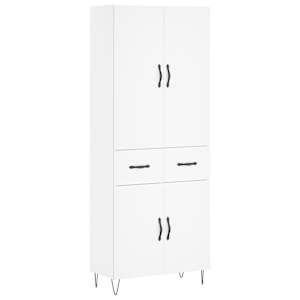 Skříň highboard bílá 69,5 x 34 x 180 cm kompozitní dřevo - obrázek 2