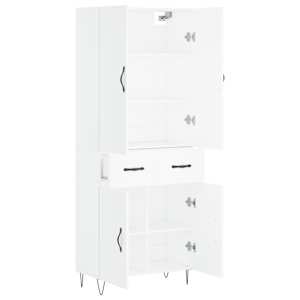 Skříň highboard bílá 69,5 x 34 x 180 cm kompozitní dřevo - obrázek 4