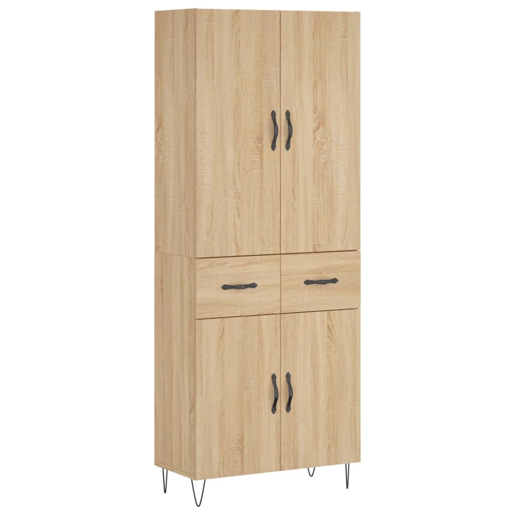 vidaXL Skříň highboard dub sonoma 69,5 x 34 x 180 cm kompozitní dřevo