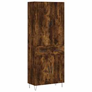 Skříň highboard kouřový dub 69,5 x 34 x 180 cm kompozitní dřevo - obrázek 2