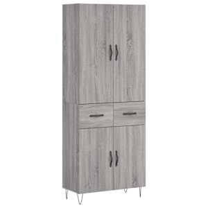 Skříň highboard šedá sonoma 69,5 x 34 x 180 cm kompozitní dřevo - obrázek 2