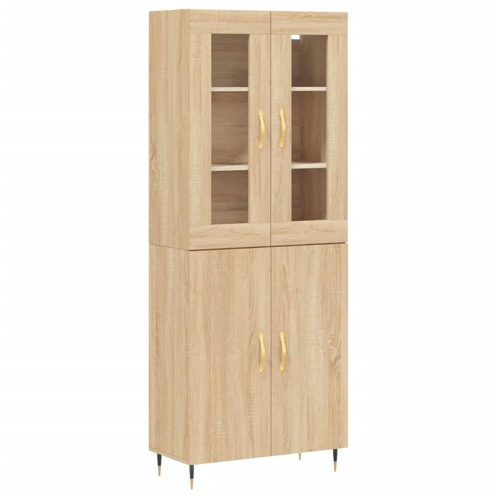 vidaXL Skříň highboard dub sonoma 69,5 x 34 x 180 cm kompozitní dřevo