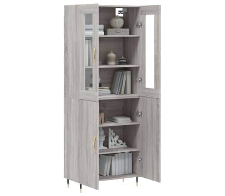 vidaXL Highboard Grau Sonoma 69,5x34x180 cm Holzwerkstoff