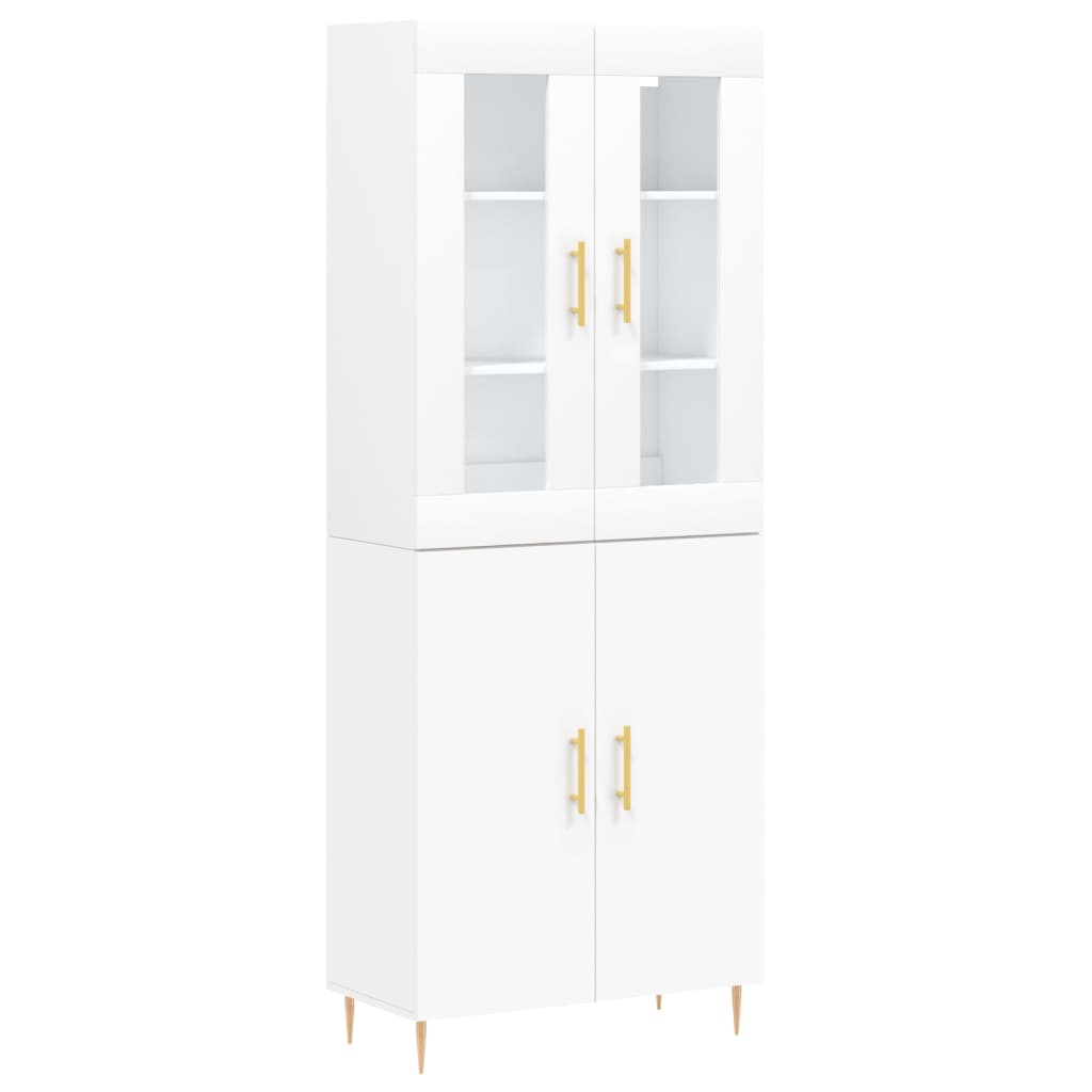 vidaXL Skříň highboard bílá 69,5 x 34 x 180 cm kompozitní dřevo