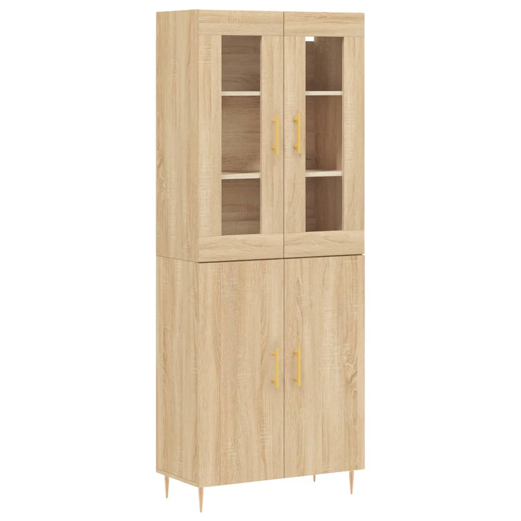 vidaXL Skříň highboard dub sonoma 69,5 x 34 x 180 cm kompozitní dřevo