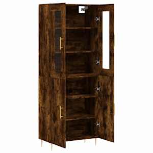 Skříň highboard kouřový dub 69,5 x 34 x 180 cm kompozitní dřevo - obrázek 4
