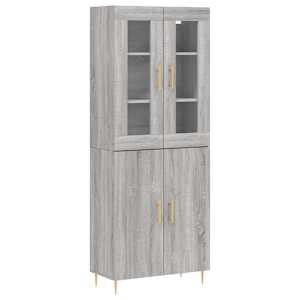 Skříň highboard šedá sonoma 69,5 x 34 x 180 cm kompozitní dřevo - obrázek 2