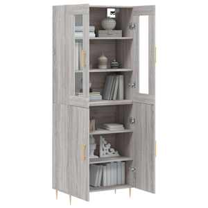 Skříň highboard šedá sonoma 69,5 x 34 x 180 cm kompozitní dřevo - obrázek 3