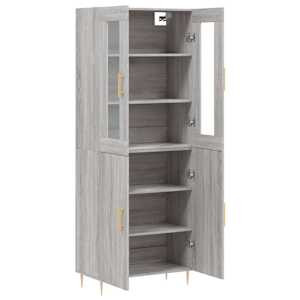 Skříň highboard šedá sonoma 69,5 x 34 x 180 cm kompozitní dřevo - obrázek 4