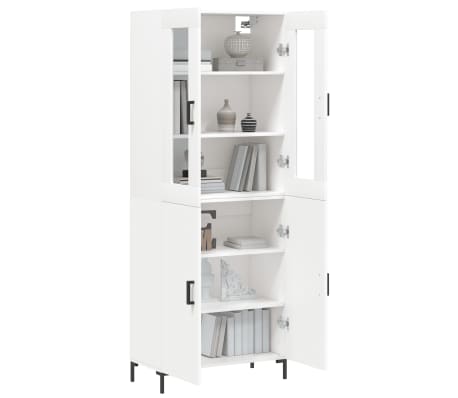 vidaXL Dulap &icirc;nalt, alb, 69,5x34x180 cm, lemn compozit