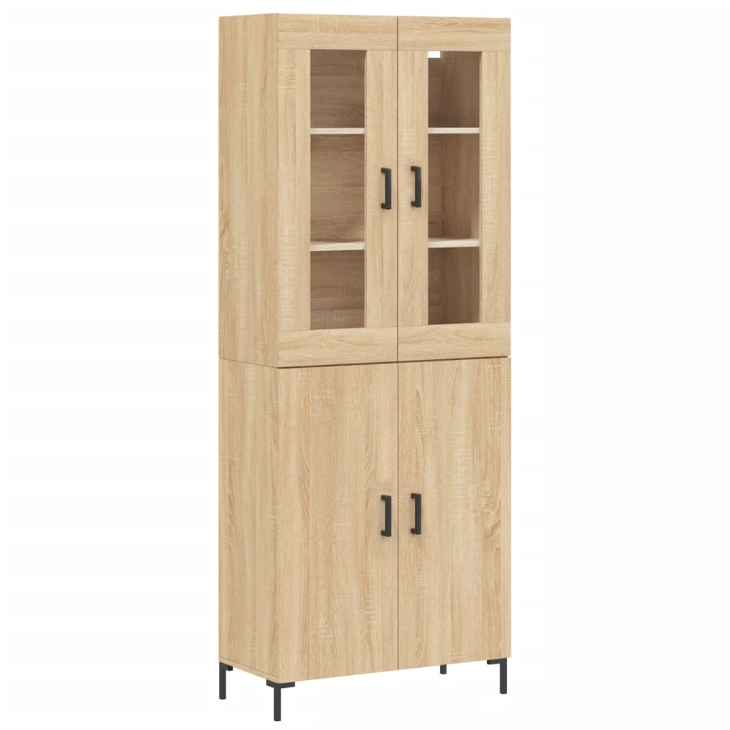 vidaXL Skříň highboard dub sonoma 69,5 x 34 x 180 cm kompozitní dřevo