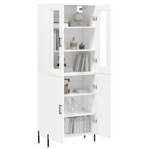 Skříň highboard bílá 69,5 x 34 x 180 cm kompozitní dřevo - obrázek 3