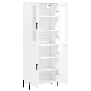 Skříň highboard bílá 69,5 x 34 x 180 cm kompozitní dřevo - obrázek 4