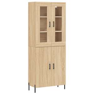 Skříň highboard dub sonoma 69,5 x 34 x 180 cm kompozitní dřevo - obrázek 2