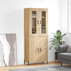 Skříň highboard dub sonoma 69,5 x 34 x 180 cm kompozitní dřevo - obrázek 1