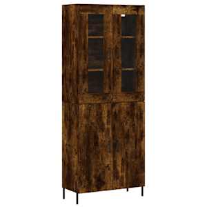 Skříň highboard kouřový dub 69,5 x 34 x 180 cm kompozitní dřevo - obrázek 2