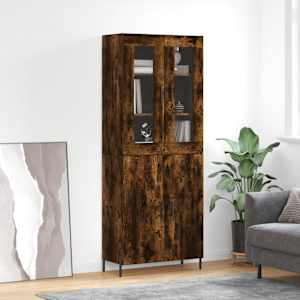 Skříň highboard kouřový dub 69,5 x 34 x 180 cm kompozitní dřevo - obrázek 1