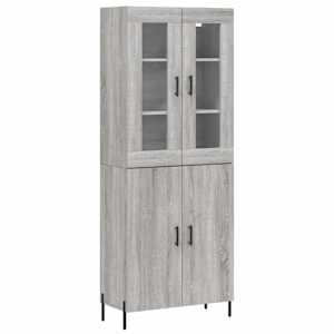 Skříň highboard šedá sonoma 69,5 x 34 x 180 cm kompozitní dřevo - obrázek 2