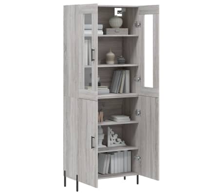 vidaXL Ντουλάπι Γκρι Sonoma 69,5 x 34 x 180 εκ. Επεξεργασμένο Ξύλο