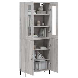 Skříň highboard šedá sonoma 69,5 x 34 x 180 cm kompozitní dřevo - obrázek 3