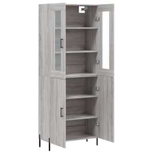 Skříň highboard šedá sonoma 69,5 x 34 x 180 cm kompozitní dřevo - obrázek 4