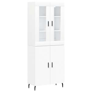 Skříň highboard bílá 69,5 x 34 x 180 cm kompozitní dřevo - obrázek 2