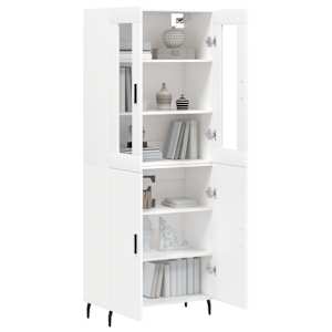 Skříň highboard bílá 69,5 x 34 x 180 cm kompozitní dřevo - obrázek 3