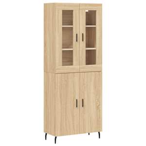 Skříň highboard dub sonoma 69,5 x 34 x 180 cm kompozitní dřevo - obrázek 2