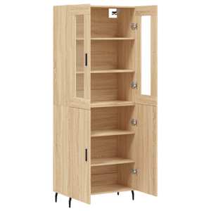 Skříň highboard dub sonoma 69,5 x 34 x 180 cm kompozitní dřevo - obrázek 4