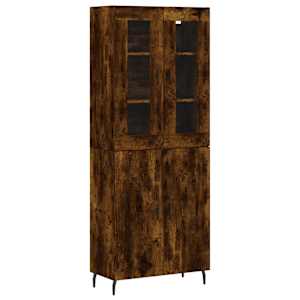 Skříň highboard kouřový dub 69,5 x 34 x 180 cm kompozitní dřevo - obrázek 2