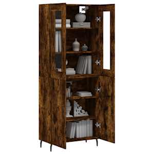 vidaXL Ντουλάπι Καπνιστή Δρυς 69,5x34x180 εκ. από Επεξεργασμένο Ξύλο