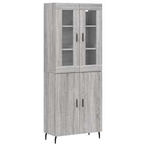Skříň highboard šedá sonoma 69,5 x 34 x 180 cm kompozitní dřevo - obrázek 2