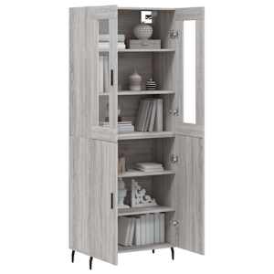 Skříň highboard šedá sonoma 69,5 x 34 x 180 cm kompozitní dřevo - obrázek 3