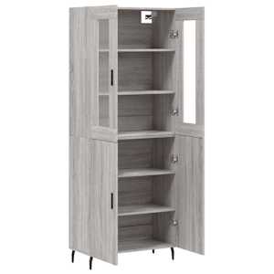 Skříň highboard šedá sonoma 69,5 x 34 x 180 cm kompozitní dřevo - obrázek 4